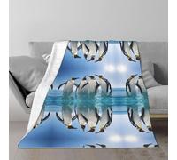 ZXMDZTSS Happy Penguin -Print Plush Conditioning Blanket - Lightweight & Compact For Beds, Sofas, Travel Use.60"x50"