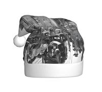 ZXMDZTSS Love from New York Print -Print Adult Plush Christmas Hat Cozy Festive Santa Headwear Pom-Pom For Xmas Parties Holidays.