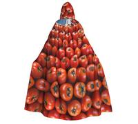 ZXMDZTSS Many tomatoes -Print Adults Halloween Hooded Cloak | Full Print Cape | Neck-Tie Closure