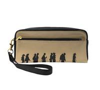 ZXMDZTSS Many Zombie - Print Customizable Pu Leather Pencil Case & Makeup Bag - Compact Organizer for Students, Artists, Travel