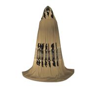 ZXMDZTSS Many Zombie -Print Youth Hooded Capes | Cloaks For Teens | Halloween Costume | Reusable Party Wear M