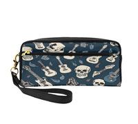 ZXMDZTSS Mexican Skull - Print Customizable Pu Leather Pencil Case & Makeup Bag - Compact Organizer for Students, Artists, Travel
