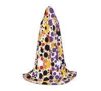 ZXMDZTSS Mid Century Modern Retro with Drop Shapes -Print Youth Hooded Capes | Cloaks For Teens | Halloween Costume | Reusable Party Wear S