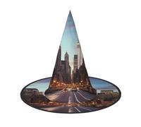 ZXMDZTSS New York City -Print Halloween Hat Adults | Festival Wear | Witch Costume Accessory | Oxford Cloth 1 PC