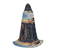 ZXMDZTSS New York City Print -Print Youth Hooded Capes | Cloaks For Teens | Halloween Costume | Reusable Party Wear M