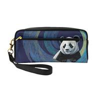 ZXMDZTSS Panda Print - Print Customizable Pu Leather Pencil Case & Makeup Bag - Compact Organizer for Students, Artists, Travel