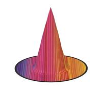 ZXMDZTSS Rainbow Color stripe -Print Halloween Hat Adults | Festival Wear | Witch Costume Accessory | Oxford Cloth 3 PCS