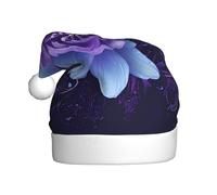 ZXMDZTSS Rectangle Mandala -Print Adult Plush Christmas Hat Cozy Festive Santa Headwear Pom-Pom For Xmas Parties Holidays.