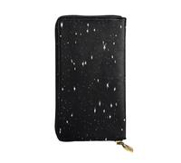 ZXMDZTSS (Starry Divination Constellation) Print Women's Leather Zip Wallet 12 Card Slots Coin Pocket for Travel/Gifts