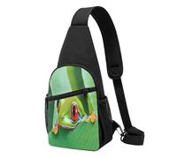 ZXMDZTSS Tree Frog Baby -Print Casual Crossbody Chest Bag Adjustable Strap,Anti-Wrinkle Design For Travel, Outdoor & Daily Use
