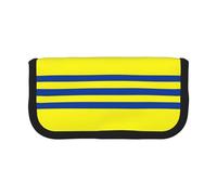 ZXMDZTSS Yellow and Blue Stripes - Canvas Pen Case - Stylish Two-Tone Design | Makeup & Stationery Organizer for School, Travel