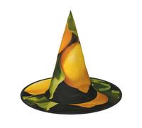 ZXMDZTSS Yellow Lemon -Print Halloween Hat Adults | Festival Wear | Witch Costume Accessory | Oxford Cloth 3 PCS