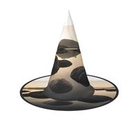 ZXMDZTSS Zen Stone -Print Halloween Hat Adults | Festival Wear | Witch Costume Accessory | Oxford Cloth 1 PC