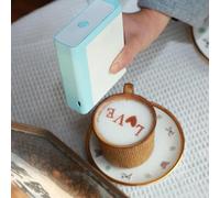 zxmeimm Handheld Edible Food Printer for Coffee Latte Art & Cake Decoration, Bluetooth 4.2 Portable Printer Reusable Ink, Long Battery Life - Perfect for Bakers, Baristas Black+Red