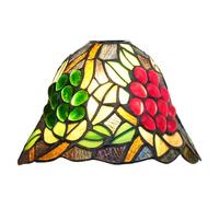 ZXMJYHK Tiffany Replacement Lamp Shade, 8 Inch Black Background Grapes Stained Glass Lamp Shade Vintage Art Decor Large Opening Lampshades for Table Lamp Pendant Light Wall lamp