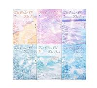 ZXMNBH 10 Pcs/Pack Ripples of The Purple Tide PET Stickers for Scrapbooking Kit Waterproof Clear Sticker Junk Journaling Supplies Journals Diary Planner Collage Laptop Paper Crafts