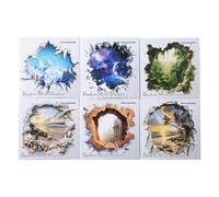 ZXMNBH 10 Pcs/Pack Star River Dream Shadow PET Stickers for Scrapbooking Kit Waterproof Clear Sticker Junk Journaling Supplies Journals Diary Planner Collage Laptop Paper Crafts