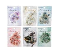 ZXMNBH 15 Pcs/Pack Flowing Lights On The River of Forgetfulness PET Stickers for Scrapbooking Kit Waterproof Clear Sticker Junk Journaling Supplies Journals Diary Planner Collage Laptop Paper Crafts