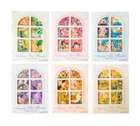 ZXMNBH 15 Pcs/Pack Orange Veined Warm Sunshine PET Stickers for Scrapbooking Kit Waterproof Clear Sticker Junk Journaling Supplies Journals Diary Planner Collage Laptop Paper Crafts