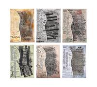 ZXMNBH 20 Pcs/Pack Broken Dreams and Old Shadows PET Stickers for Scrapbooking Kit Waterproof Clear Sticker Junk Journaling Supplies Journals Diary Planner Collage Laptop Paper Crafts