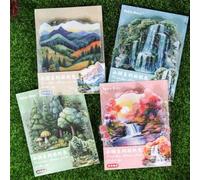 ZXMNBH 20 Pcs/Pack Falling Waterfalls PET Stickers for Scrapbooking Kit Waterproof Clear Sticker Junk Journaling Supplies Journals Diary Planner Collage Laptop Paper Crafts