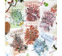 ZXMNBH 20 Pcs/Pack Maple Leaves and Poetry PET Stickers for Scrapbooking Kit Waterproof Clear Sticker Junk Journaling Supplies Journals Diary Planner Collage Laptop Paper Crafts