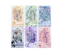 ZXMNBH 20 Pcs/Pack Twilight Agate PET Stickers for Scrapbooking Kit Waterproof Clear Sticker Junk Journaling Supplies Journals Diary Planner Collage Laptop Paper Crafts