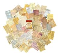 ZXMNBH Paper for Scrapbooking Kit Nostalgic Text Collage Diary Planner Materials Adults Junk Journaling Decor Supplies 100 Pcs/Pack