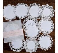ZXMNBH Paper for Scrapbooking Kit Plain White Lace Collage Diary Planner Materials Adults Junk Bullet Journaling Decor Supplies 10 Pcs/Pack