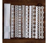 ZXMNBH Paper for Scrapbooking Kit White Mist Lace Collage Diary Planner Materials Adults Junk Bullet Journaling Decor Supplies 10 Pcs/Pack