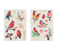 ZXMNBH PET Bronzing Stickers for Scrapbooking Kit Cute Bird Aesthetic Paper Diary Planner Junk Bullet Journaling Decorative Supplies 2 Pcs/Pack