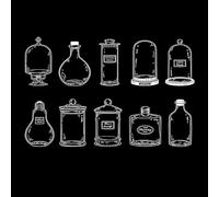 ZXMNBH PET Stickers for Scrapbooking Kit Cute Moonlight Bottle Aesthetic Paper Diary Planner Junk Bullet Journaling Decorative Supplies 20 Pcs/Pack