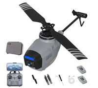 ZXNANA RC Helicopter with 1080 Camera, C127AI 4CH Scout Drone AI Intelligent Vehicle Reconnaissance Militarys Aircraft Helicopter Model for Kid Adult with 6-Axis Gyro (8 * 21cm)