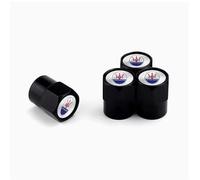 ZXNMCB 4 pcs Auto Tire Air Valve Caps for Maserati President Ghibli Gregor, Car Tire Dust Valve Caps with Sealing Rubber Rust-proof, for stabilizing tires,A Black