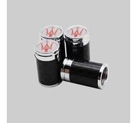 ZXNMCB 4 pcs Auto Tire Air Valve Caps for Maserati President Ghibli Gregor, Car Tire Dust Valve Caps with Sealing Rubber Rust-proof, for stabilizing tires,A