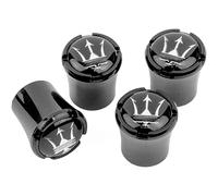 ZXNMCB 4 pcs Auto Tire Air Valve Caps for Maserati President Ghibli Gregor, Car Tire Dust Valve Caps with Sealing Rubber Rust-proof, for stabilizing tires,A