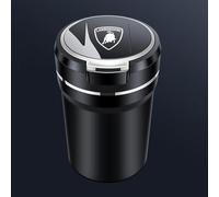 ZXNMCB Car Ashtray fit for Lamborghini SIAN/Murcielago LP/Reventon Roadster, Car Smokeless Cylinder Portable Car Ashtray Car Ashtray Cup Car Cigarettes Ashtrays with Lid,Silver-tall