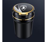 ZXNMCB Car Ashtray fit for Lamborghini SIAN/Murcielago LP/Reventon Roadster, Car Smokeless Cylinder Portable Car Ashtray Car Ashtray Cup Car Cigarettes Ashtrays with Lid,Golden-tall