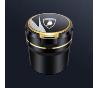 ZXNMCB Car Ashtray fit for Lamborghini SIAN/Murcielago LP/Reventon Roadster, Car Smokeless Cylinder Portable Car Ashtray Car Ashtray Cup Car Cigarettes Ashtrays with Lid,Golden-short2