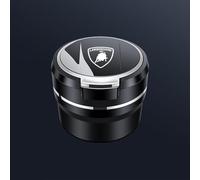 ZXNMCB Car Ashtray fit for Lamborghini SIAN/Murcielago LP/Reventon Roadster, Car Smokeless Cylinder Portable Car Ashtray Car Ashtray Cup Car Cigarettes Ashtrays with Lid,Silver-short1