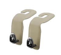 ZXNMCB Car Seat Hooks for Maserati Mexico/Mistral/Biturbo/Shamal, Car Handbag Hooks Car Seat Back Organizer Car Hooks with Phone Holder,B Beige