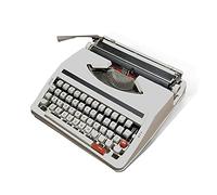 ZXNQ Machinery Typewriter Old fashioned Manual Typewriter, Portable and Easy to Use - Red Black ribbon Set 30 * 30 * 10CM