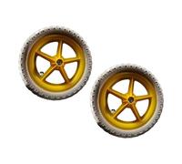 Zxpjkyu 1 Pair Balance Bike Replace Wheels Lightweight Riding Maintenance Training Tyre 11 Inch Nonslip Training Wheels, Yellow