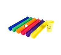 Zxpjkyu 10-Piece Gutter Challenge: A And Coordination Game - An Educational And Outdoor Toy to Promote Teamwork for Leisure Time, 6 Half Pipes