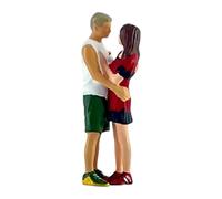 Zxpjkyu 2 Miniature Figures Couple Scale 1:64 Painted Resin Models Collectible Doll Accessories for Decoration Writing Projects, Style A