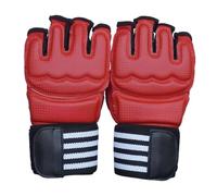 Zxpjkyu 2-Pack Training Gloves, Sparring Equipment, Red PU Pressure-Resistant Mittens for Adults, Men And Women, Unisex, Fitness, XXL