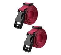 Zxpjkyu 2 Pieces Golf Trolley Bag Straps, Nylon Tension Straps, Lightweight, 39 Inches, Adjustable Securing Straps for Suitcase Packing, Red