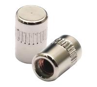 Zxpjkyu 2 Pieces of Pickup Selector Switch, Toggle Switch Tips, Knob Cap, Brass Thread, Easy Installation And Maintenance, A, Silver M4