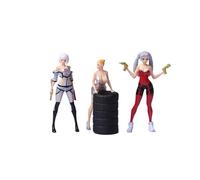 Zxpjkyu 3 Miniature Figures 1:64 People Model Train Figures Diorama Design Resin Realistic for Architectural Model Micro Landscape Gift, Style A