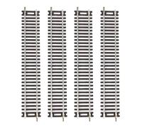 Zxpjkyu 4 Pieces HO Scale Model Train Track Accessory Terminal Rail PP Alloy Educational Toy Suitable for Children's Gifts And Activities, 24.1cmx3cm